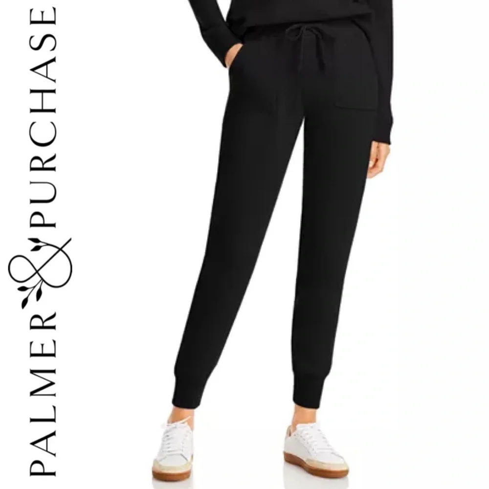 Palmer & Purchase 100% Cashmere Jogger Pants S High Rise Minimalist Quiet Luxury
